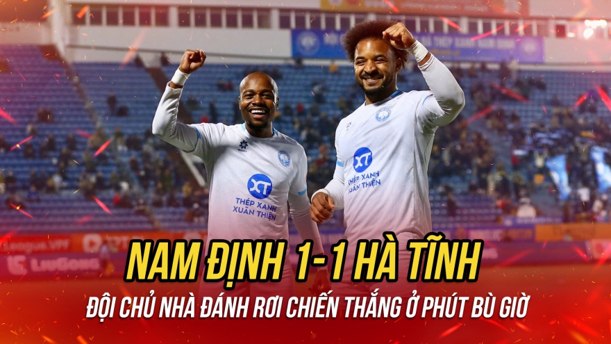 Xuân Son bị từ chối bàn thắng, Nam Định hòa cay đắng Hà Tĩnh